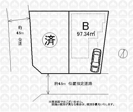 Compartment figure. Land price 18,110,000 yen, Land area 97.34 sq m