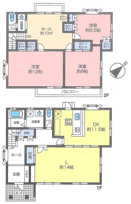 Floor plan. 55,800,000 yen, 3LDK, Land area 257.24 sq m , Building area 143.22 sq m floor plan