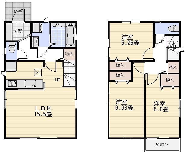 Floor plan. (E Building), Price 26.2 million yen, 3LDK, Land area 111.56 sq m , Building area 81.98 sq m