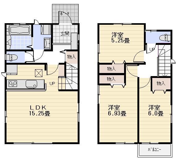Floor plan. (F Building), Price 24,900,000 yen, 3LDK, Land area 112.97 sq m , Building area 81.15 sq m