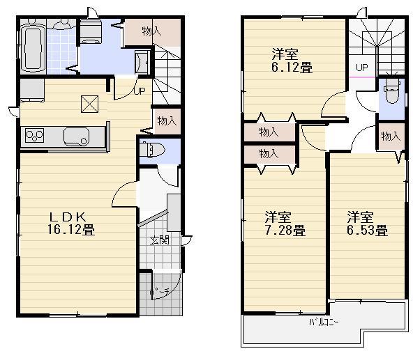 Floor plan. (G Building), Price 31,800,000 yen, 3LDK, Land area 110.24 sq m , Building area 86.42 sq m