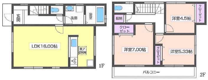 Floor plan. 31,800,000 yen, 3LDK, Land area 102.48 sq m , Building area 81 sq m floor plan