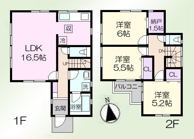 Floor plan. (4 Building), Price 33,800,000 yen, 3LDK, Land area 111.27 sq m , Building area 82.61 sq m