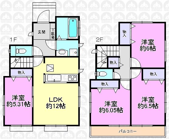 Floor plan. (D Building), Price 31,800,000 yen, 4LDK, Land area 110.04 sq m , Building area 87.05 sq m