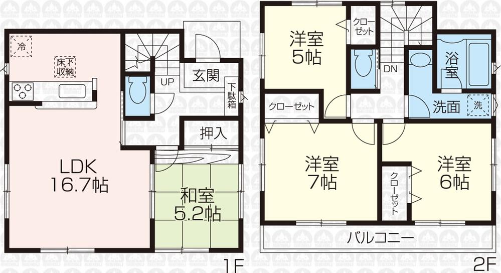 Floor plan. 28.8 million yen, 4LDK, Land area 117.64 sq m , Building area 93.96 sq m