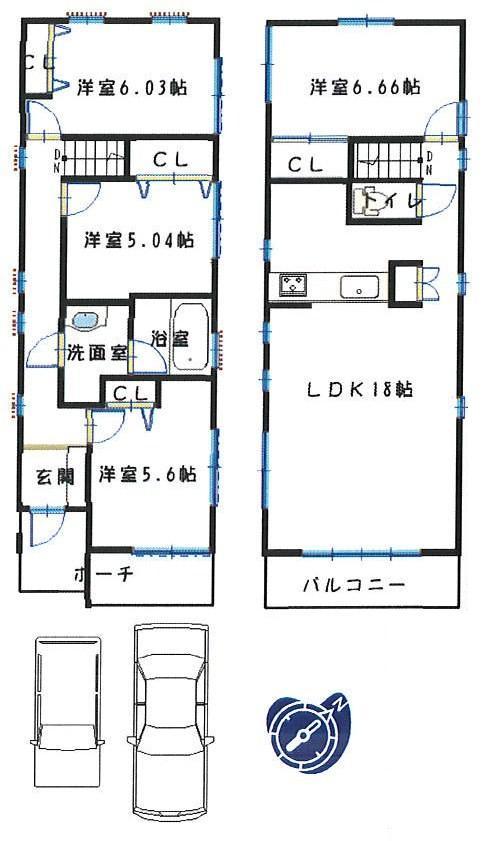 Floor plan. 42,800,000 yen, 4LDK, Land area 104.88 sq m , Building area 94.51 sq m