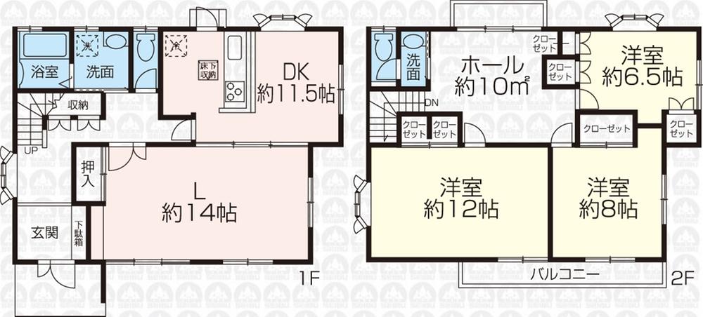 Floor plan. 55,800,000 yen, 3LDK, Land area 257.24 sq m , Building area 143.22 sq m