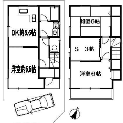 Floor plan. 16 million yen, 3DK + S (storeroom), Land area 63.4 sq m , Building area 58.59 sq m