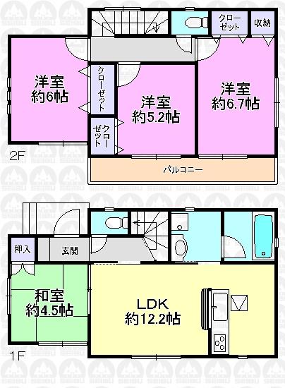 Floor plan. (1 Building), Price 29,800,000 yen, 4LDK, Land area 102.3 sq m , Building area 81.8 sq m