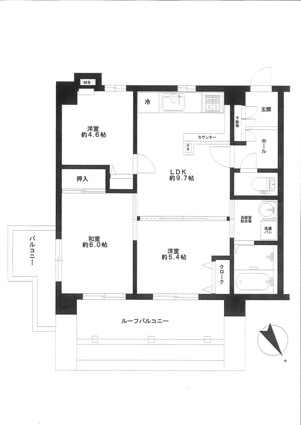 Floor plan. 2LDK + S (storeroom), Price 23.8 million yen, Occupied area 56.53 sq m , Balcony area 6 sq m