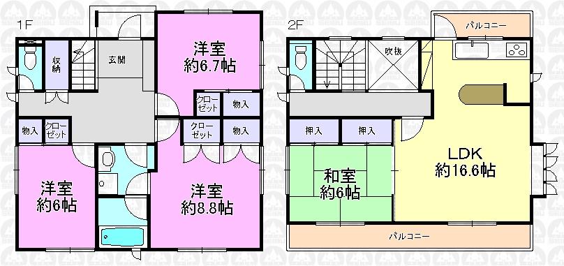 Floor plan. 32,300,000 yen, 4LDK, Land area 172.42 sq m , Building area 117.99 sq m