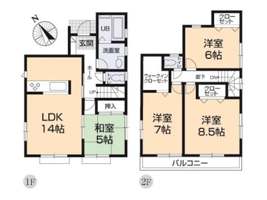 Floor plan. 34,800,000 yen, 4LDK, Land area 124.07 sq m , Building area 96.87 sq m floor plan