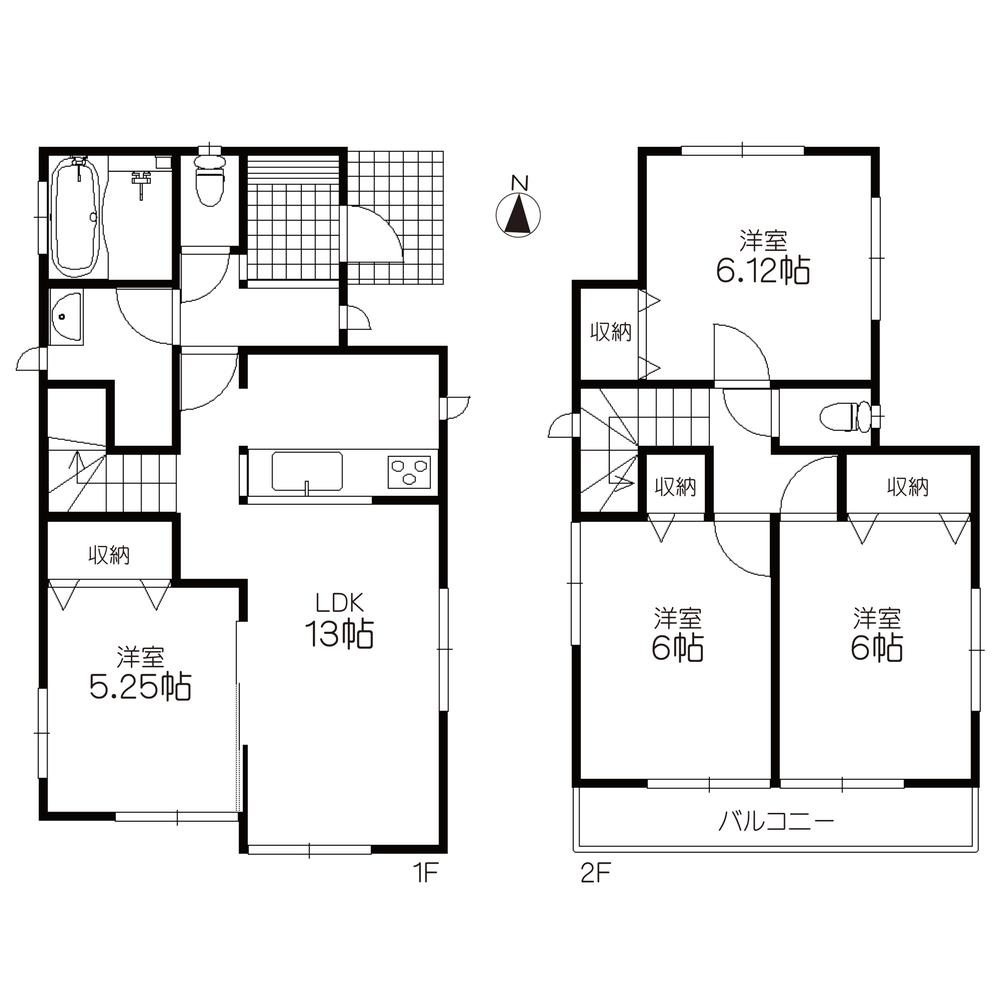 Floor plan. (M Building), Price 34,900,000 yen, 4LDK, Land area 110.03 sq m , Building area 87.15 sq m