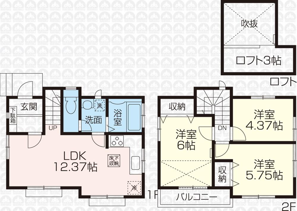 Floor plan. 24,800,000 yen, 3LDK, Land area 83.63 sq m , Building area 66.66 sq m