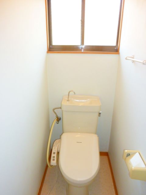 Toilet. Washlet comes