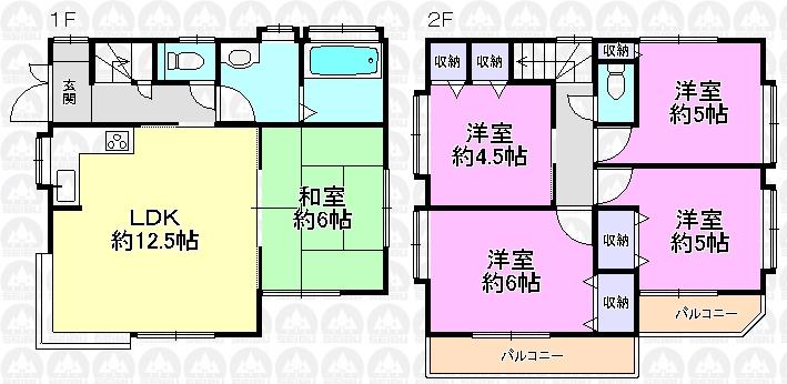 Floor plan. 25,800,000 yen, 5LDK, Land area 100.49 sq m , Building area 87.58 sq m