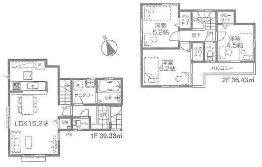 Floor plan. 28.8 million yen, 3LDK, Land area 75.38 sq m , Building area 75.76 sq m floor plan