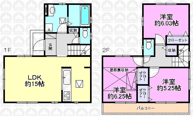 Floor plan. 29,800,000 yen, 3LDK, Land area 100.27 sq m , Building area 79.48 sq m
