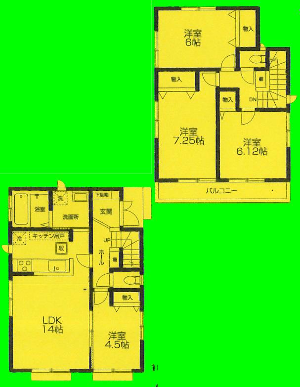 Floor plan. (C), Price 37,800,000 yen, 4LDK, Land area 133.32 sq m , Building area 90.04 sq m