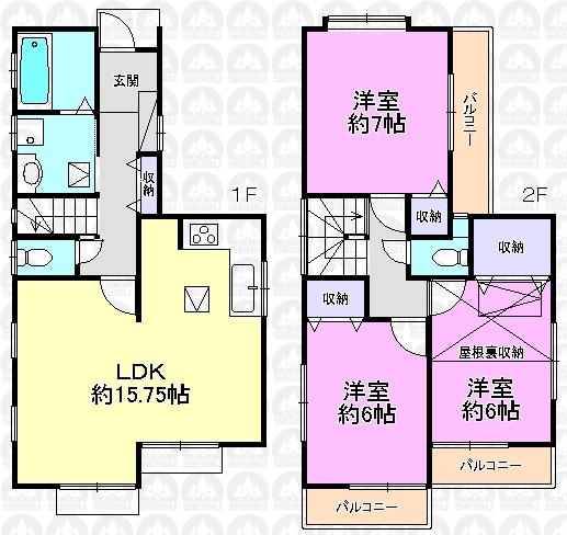 Floor plan. 37,800,000 yen, 3LDK, Land area 104.79 sq m , Building area 83.22 sq m storage rich 3LDK Mato