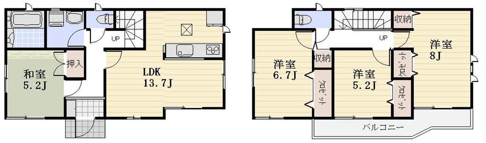 Floor plan. (1 Building), Price 25,800,000 yen, 4LDK, Land area 134.92 sq m , Building area 93.15 sq m