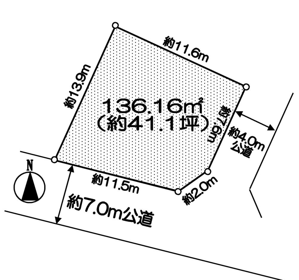 Compartment figure. Land price 21 million yen, Land area 136.16 sq m