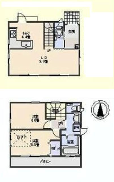 Floor plan. 25,800,000 yen, 2LDK, Land area 71.29 sq m , Building area 56.7 sq m