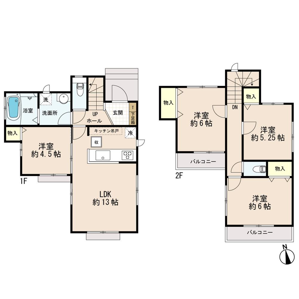 Floor plan. 30,800,000 yen, 4LDK, Land area 111.3 sq m , Building area 83.62 sq m floor plan
