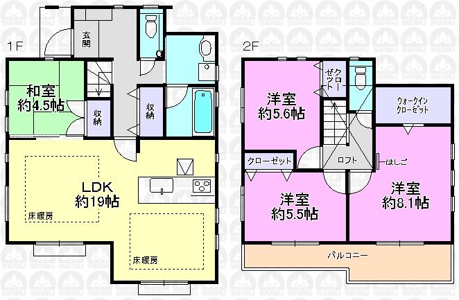 Floor plan. Higashimurayama Station East