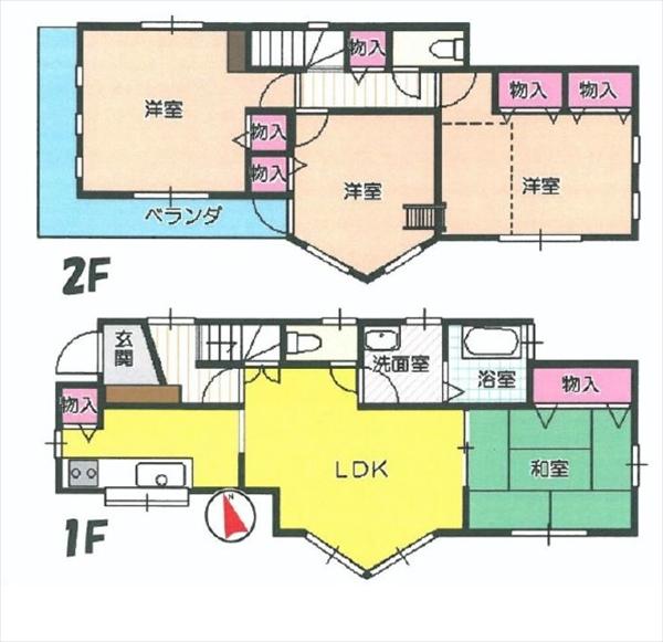 Floor plan. 27,900,000 yen, 4LDK, Land area 120 sq m , Building area 92.33 sq m