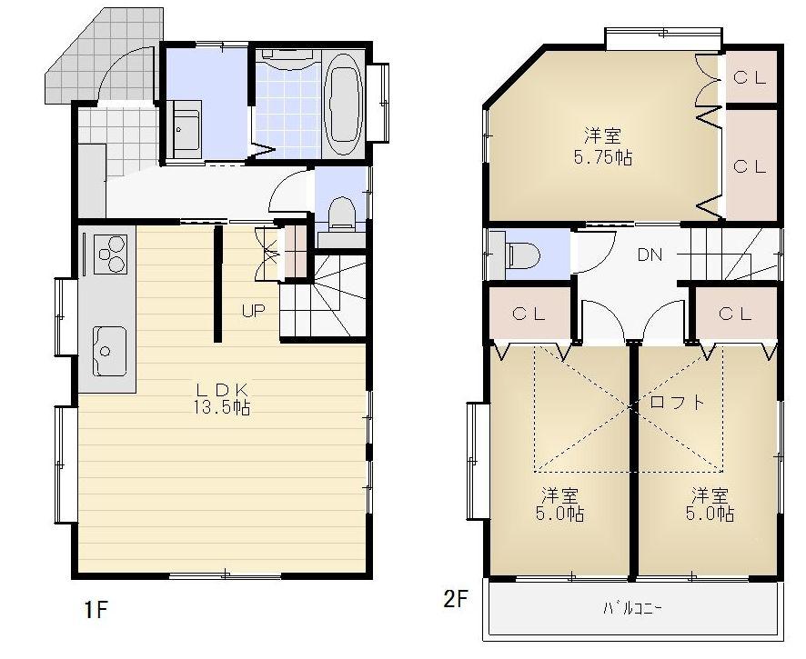 Floor plan. 31,800,000 yen, 3LDK, Land area 62.63 sq m , Building area 72.35 sq m