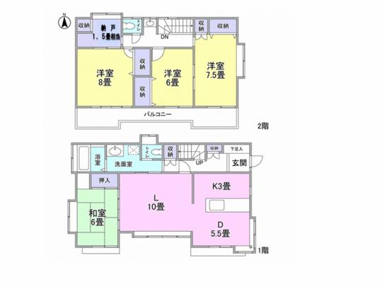 Floor plan. Building area 119.80 sq m (4L ・ D ・ K)