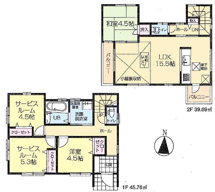 Floor plan. (12 Building), Price 29,800,000 yen, 4LDK, Land area 97.17 sq m , Building area 85.45 sq m