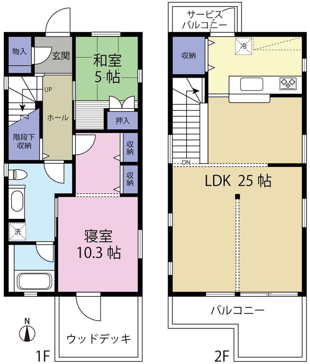 Floor plan. 29,800,000 yen, 2LDK, Land area 121.13 sq m , Building area 95.64 sq m