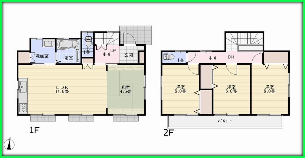 Floor plan. 39,800,000 yen, 4LDK, Land area 120.91 sq m , Building area 93.57 sq m