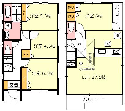 Floor plan. (9 Building), Price 34,800,000 yen, 4LDK, Land area 90.04 sq m , Building area 93.15 sq m