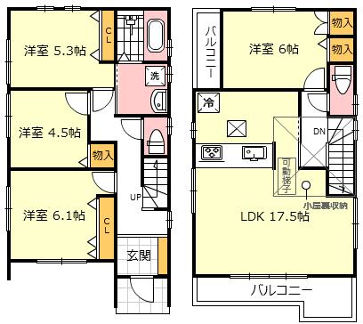 Floor plan. (10 Building), Price 33,800,000 yen, 4LDK, Land area 90.05 sq m , Building area 93.15 sq m