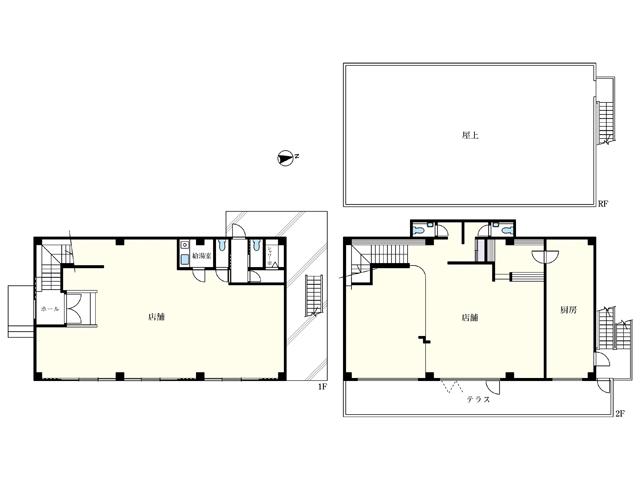 Floor plan. 210 million yen, 2K, Land area 938.36 sq m , Building area 248.72 sq m Sayama 5-chome Shop floor plan sell