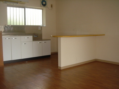 Living and room. Counter is attached