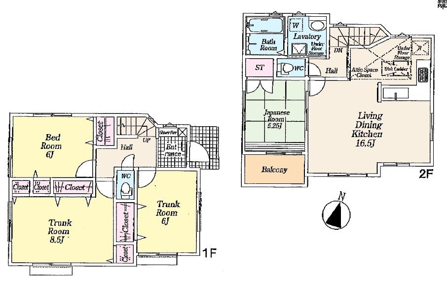 Floor plan. 36,800,000 yen, 4LDK, Land area 115 sq m , Building area 96.38 sq m