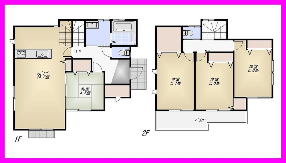 Building plan example (floor plan). Building plan example  Building price 13 million yen, Building area 99.35 sq m