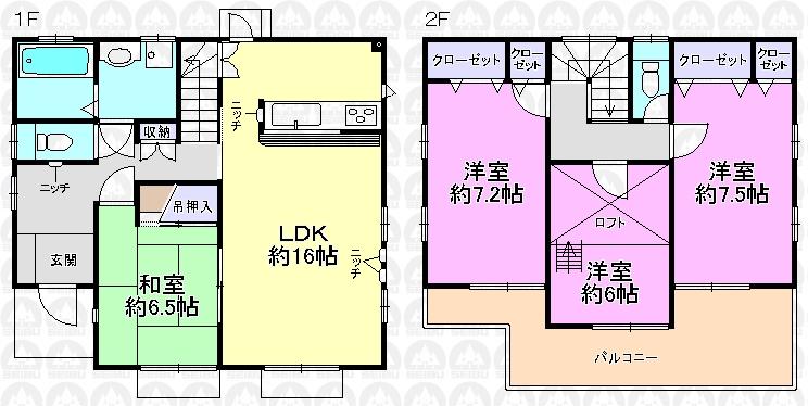 Floor plan. 37,300,000 yen, 4LDK, Land area 187.03 sq m , Building area 100.17 sq m