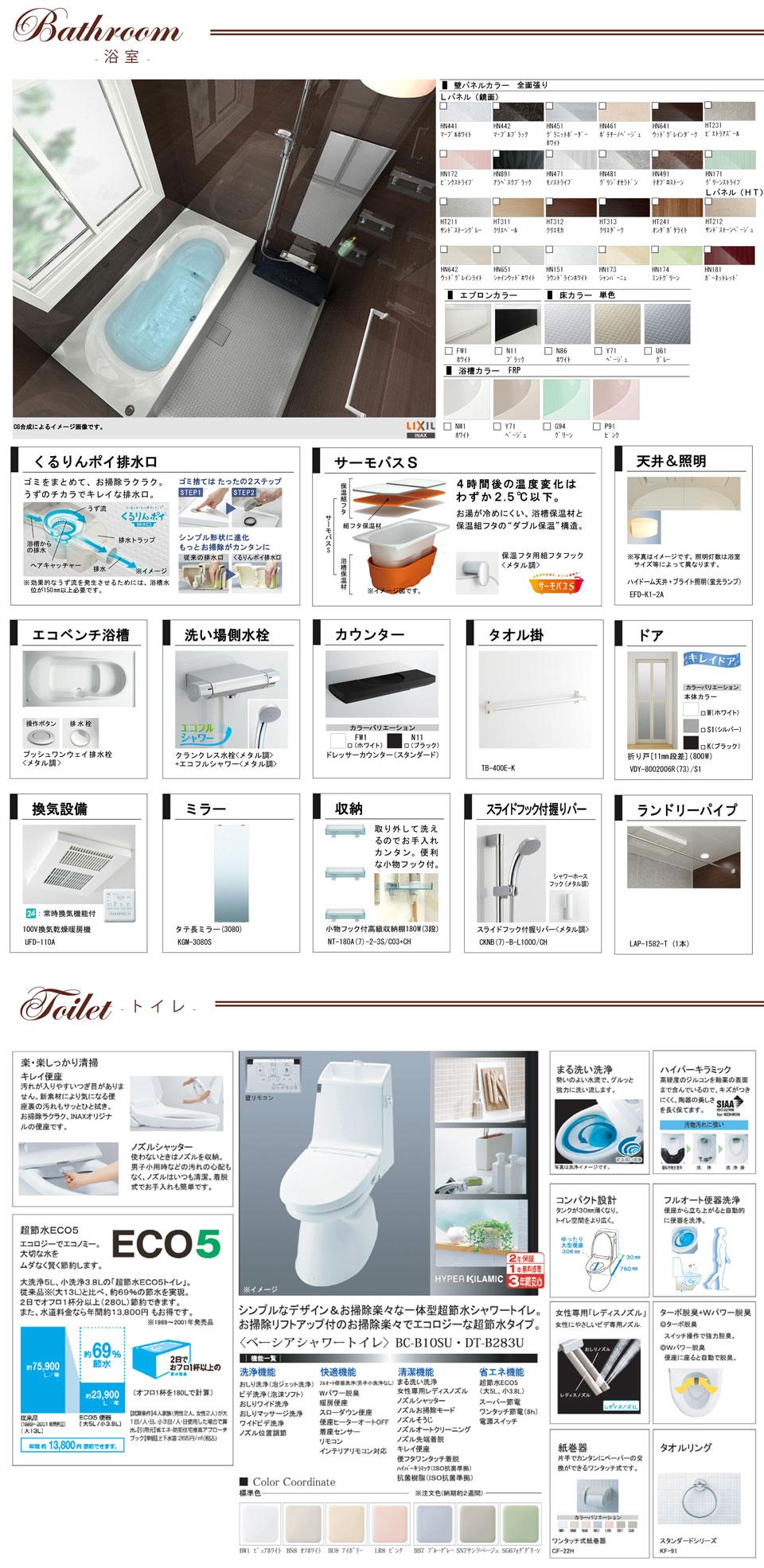 Other. Bathroom standard specification