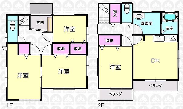 Floor plan. 35,800,000 yen, 4LDK, Land area 115 sq m , Building area 83.83 sq m
