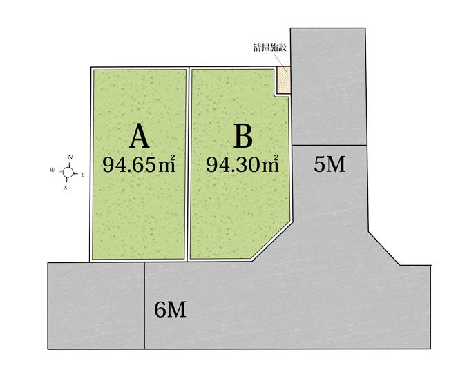 The entire compartment Figure. The entire section view (A: 1 Building, B: 2 Building)
