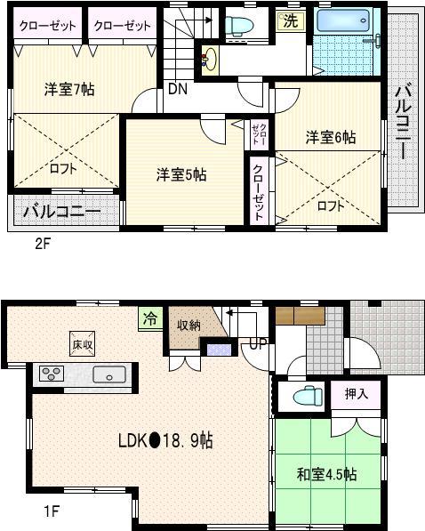 Floor plan. 41,800,000 yen, 4LDK, Land area 128.64 sq m , Building area 93.45 sq m 4LDK ◇ ◆ Co., the housing market ◆ ◇