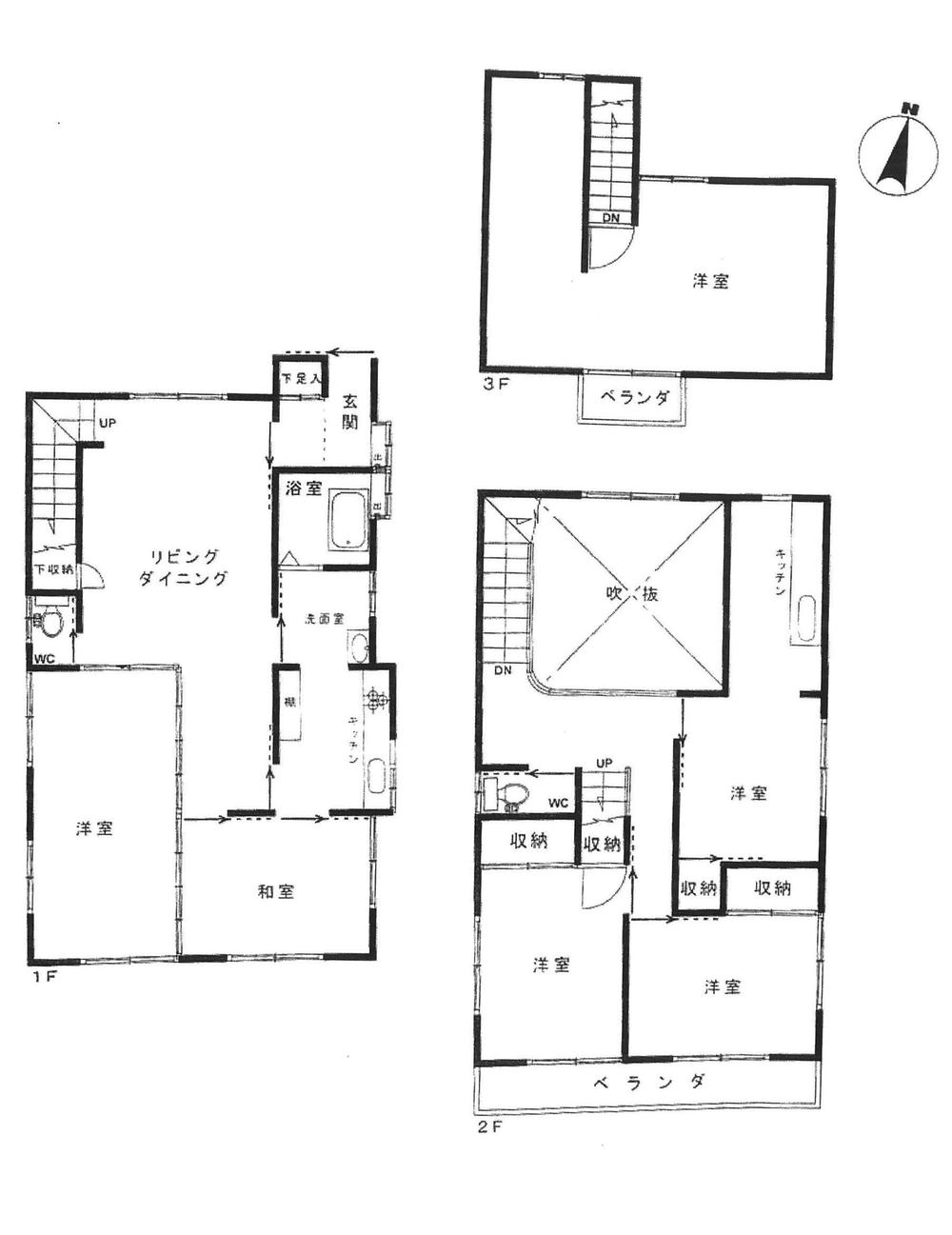 Floor plan. 47,800,000 yen, 6LDKK + S (storeroom), Land area 140.73 sq m , Building area 154.14 sq m natural materials Large 6LDKK