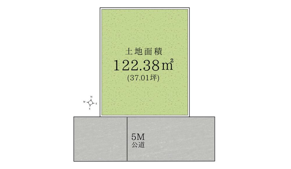 Compartment figure. Land price 33,800,000 yen, Good is per yang per land area 122.38 sq m south 5M public road! 