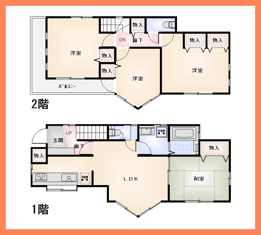 Floor plan. 27,900,000 yen, 4LDK, Land area 120 sq m , Building area 92.33 sq m