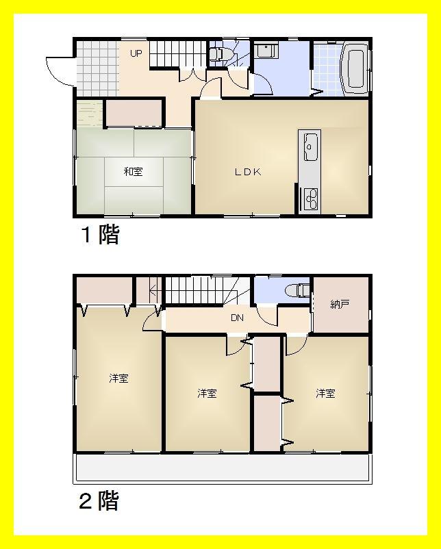 Floor plan. 32,800,000 yen, 4LDK + S (storeroom), Land area 127.95 sq m , Building area 99.36 sq m